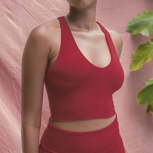 Indigo Luna Dark Rose Agni cross top size M